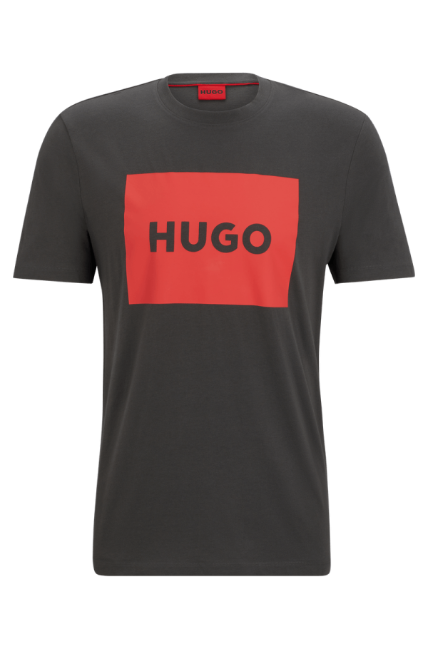 Camiseta Cinza Com Gola Careca Em Jersey De Algodão