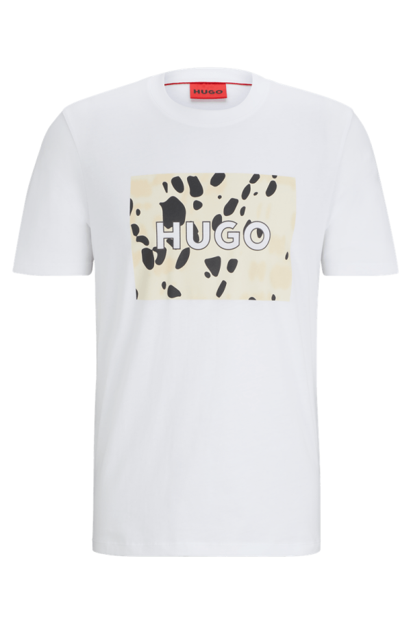 Camiseta de Algodão com Logo Estampado