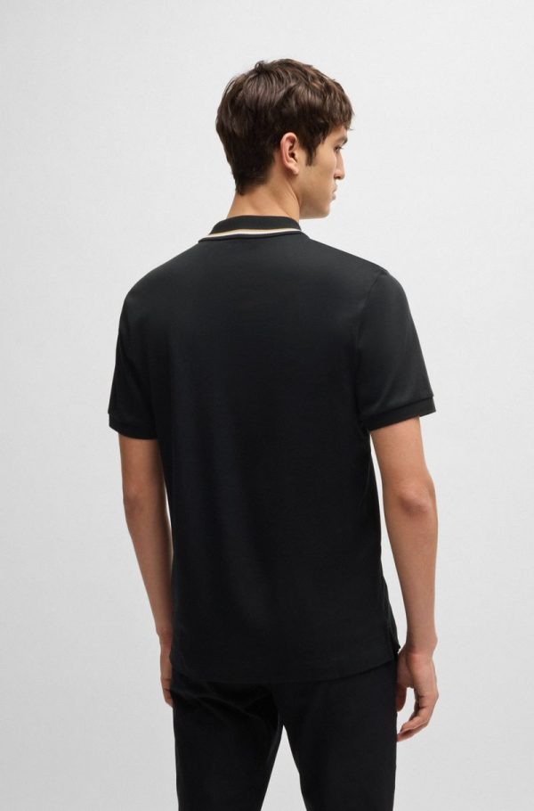 Polo Slim De Algodão Com Colarinho Listrado - Image 5