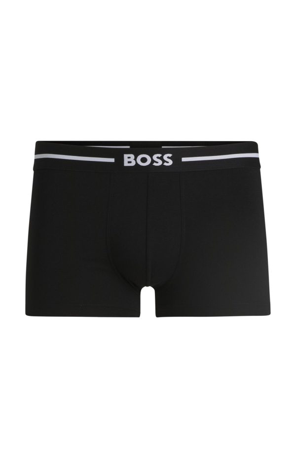Três Cuecas Boxer De Algodão Elástico Com Logo - Image 5