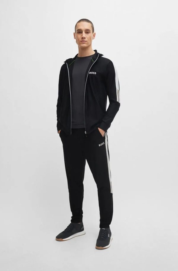 Calça De Moletom Com Fita Contrastante E Marca - Image 5