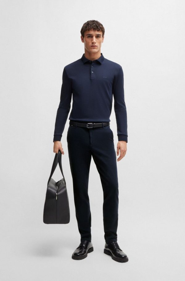 Chinos De Corte Ajustável Ao Corpo Com Cintura Regular Em Algodão Esticável - Image 2