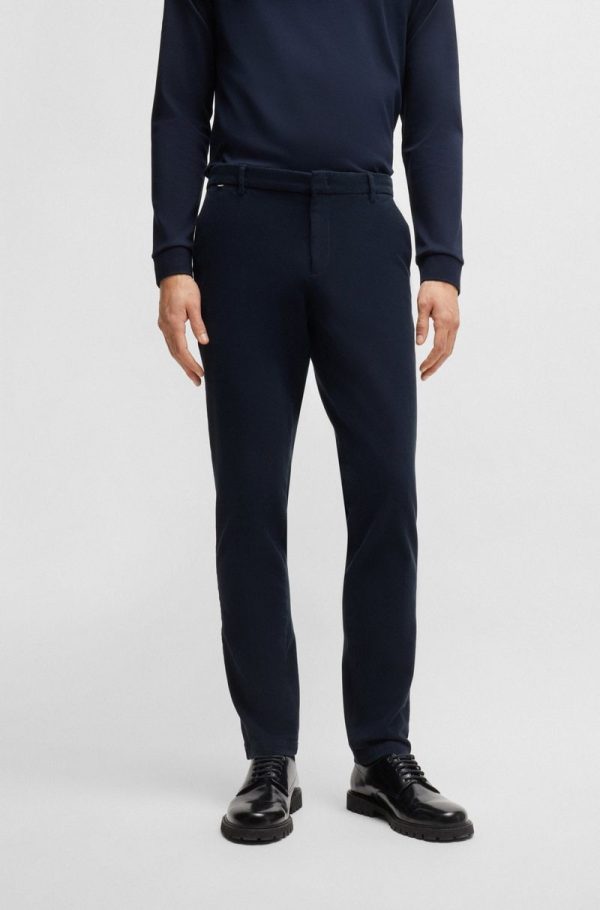 Chinos De Corte Ajustável Ao Corpo Com Cintura Regular Em Algodão Esticável - Image 4