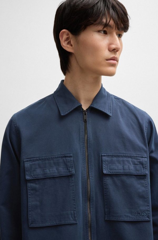Camisa Oversized Em Sarja De Algodão - Image 3
