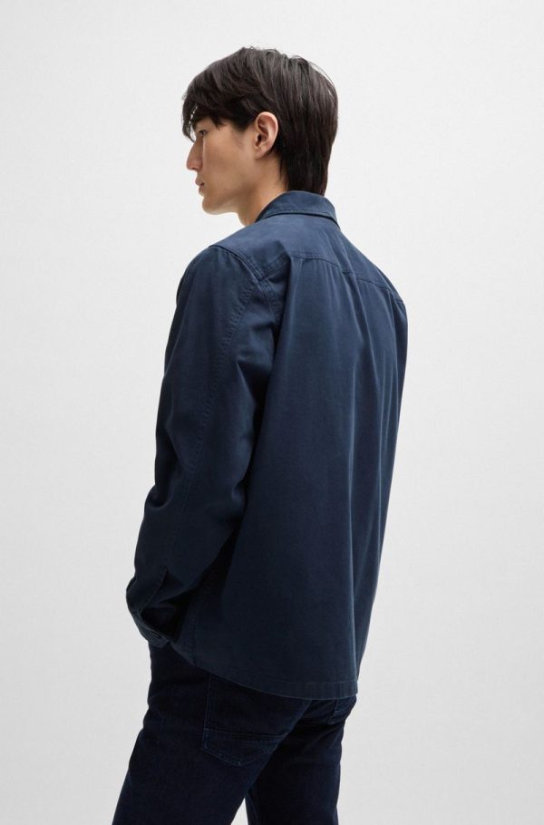 Camisa Oversized Em Sarja De Algodão - Image 5