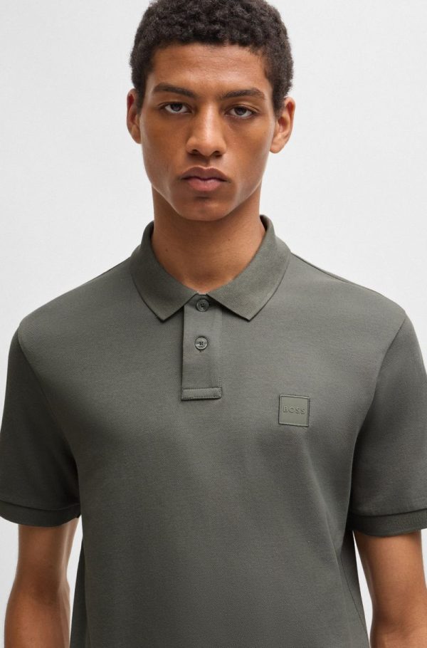 Polo Slim Em Algodão Elástico Com Emblema - Image 3