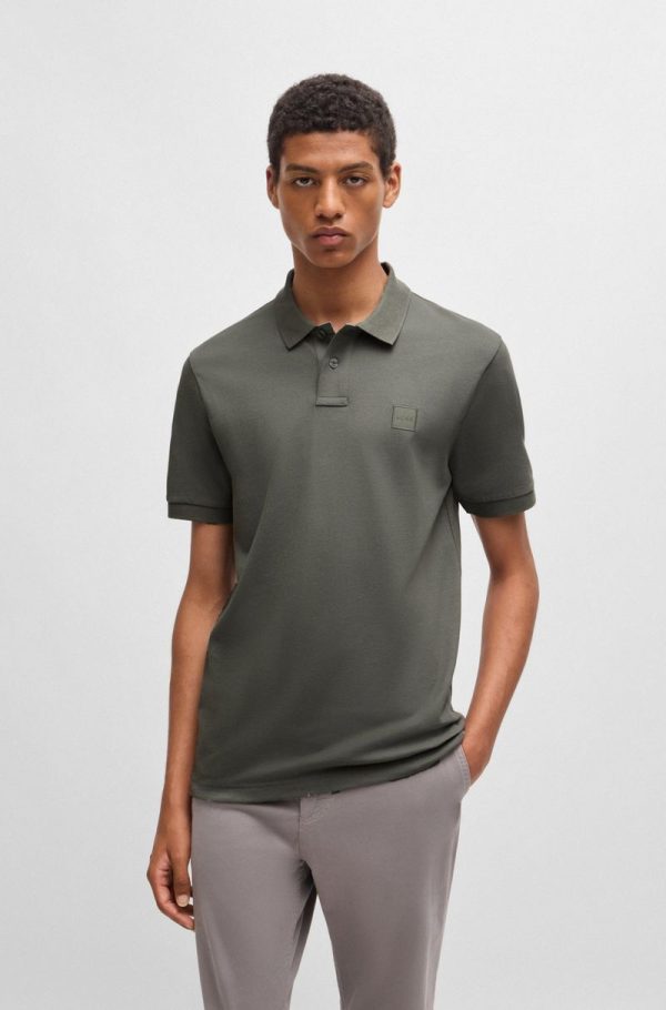 Polo Slim Em Algodão Elástico Com Emblema - Image 4