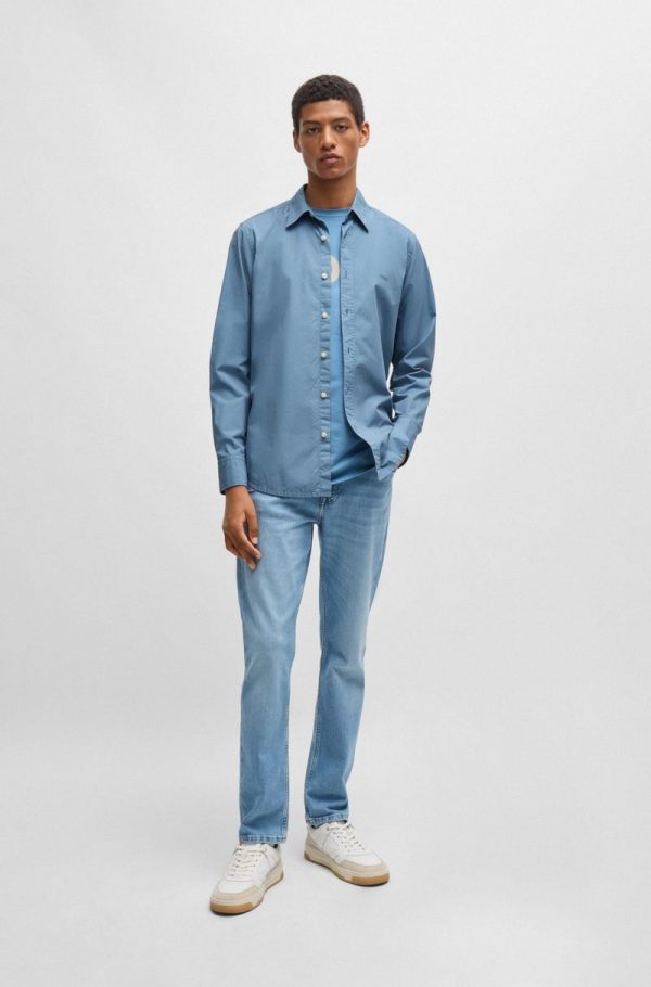 Camisa Regular Em Popelina De Algodão - Image 2