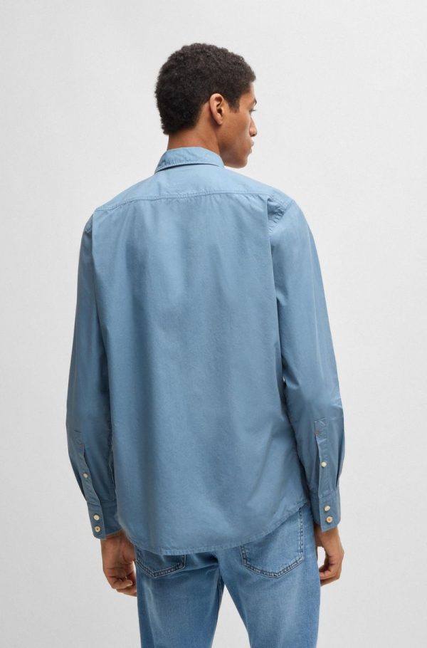 Camisa Regular Em Popelina De Algodão - Image 5