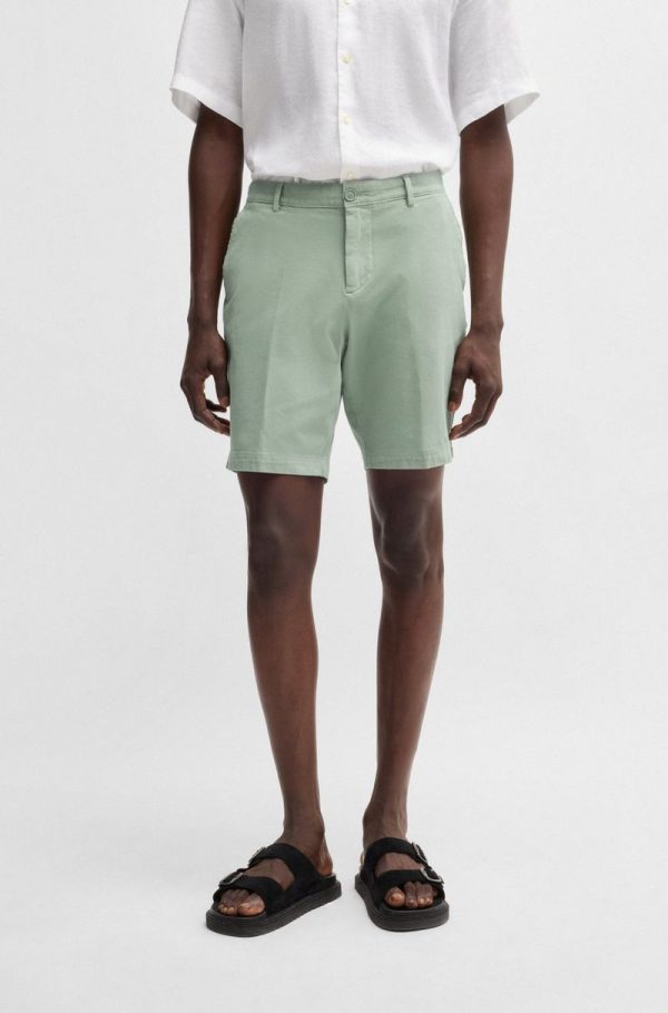 Shorts Slim Fit Em Algodão Elástico Estruturado - Image 5