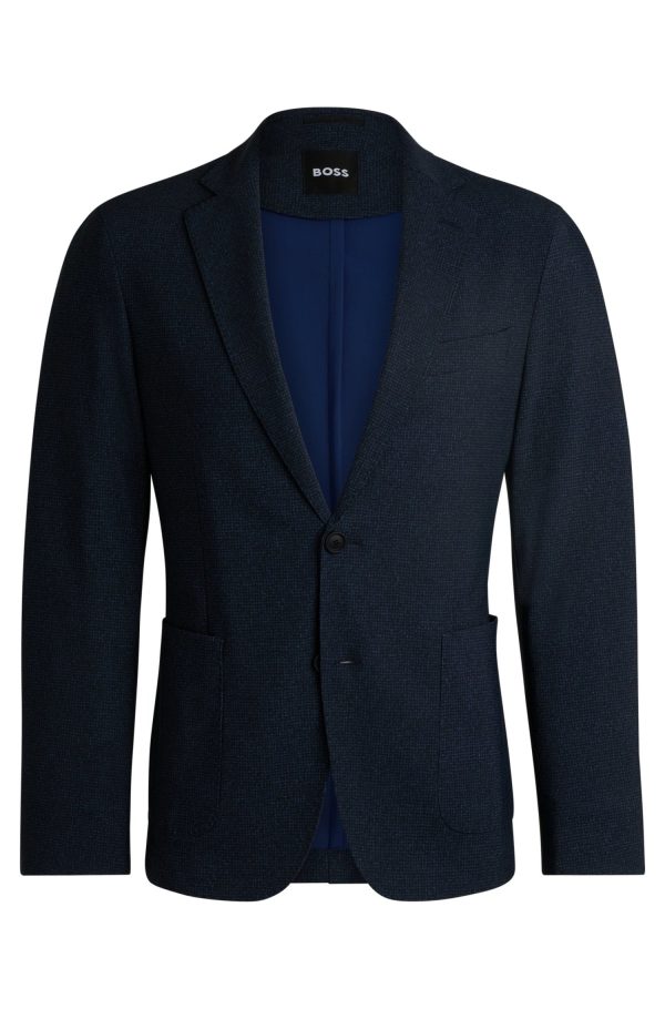 Blazer Slim De Tecido Elástico Com Micropadrão - Image 6