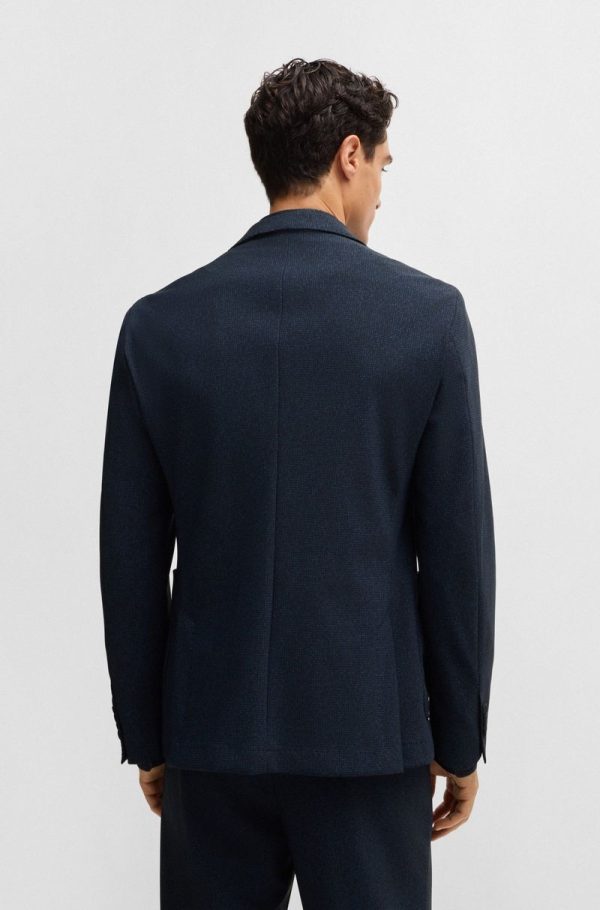 Blazer Slim De Tecido Elástico Com Micropadrão - Image 5