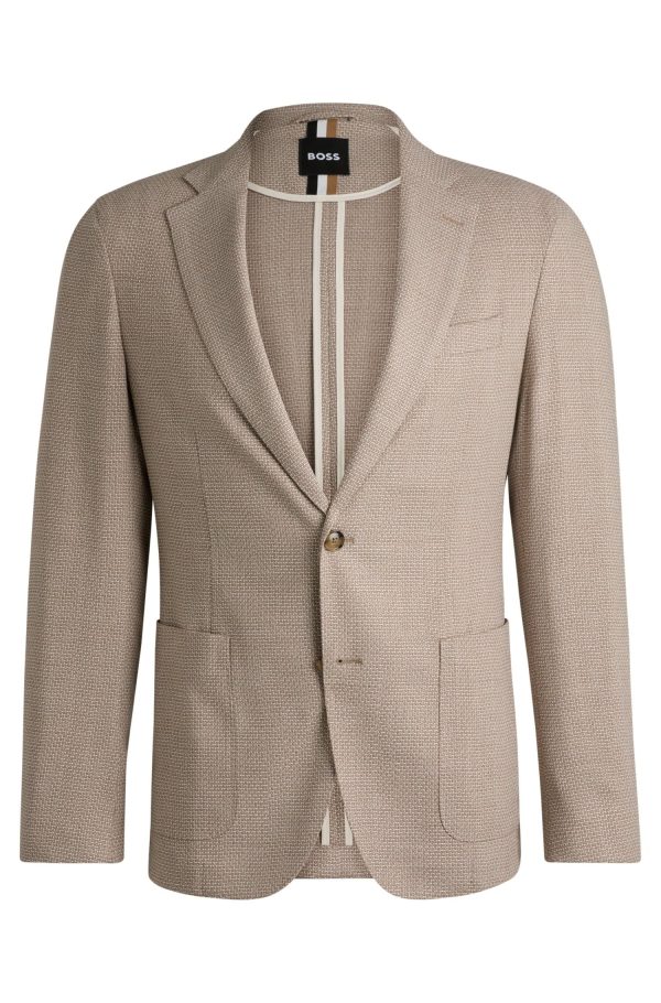 Blazer Slim De Tecido Elástico Com Micropadrão - Image 4