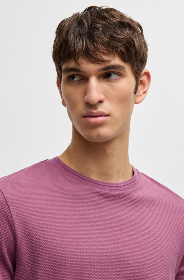 Camiseta Em Algodão Com Padrão Jacquard De Bolhas - Image 3