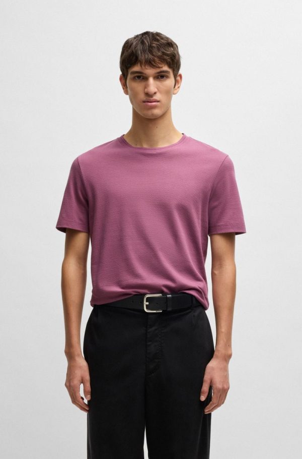 Camiseta Em Algodão Com Padrão Jacquard De Bolhas - Image 4