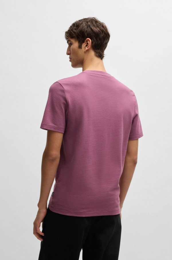 Camiseta Em Algodão Com Padrão Jacquard De Bolhas - Image 5