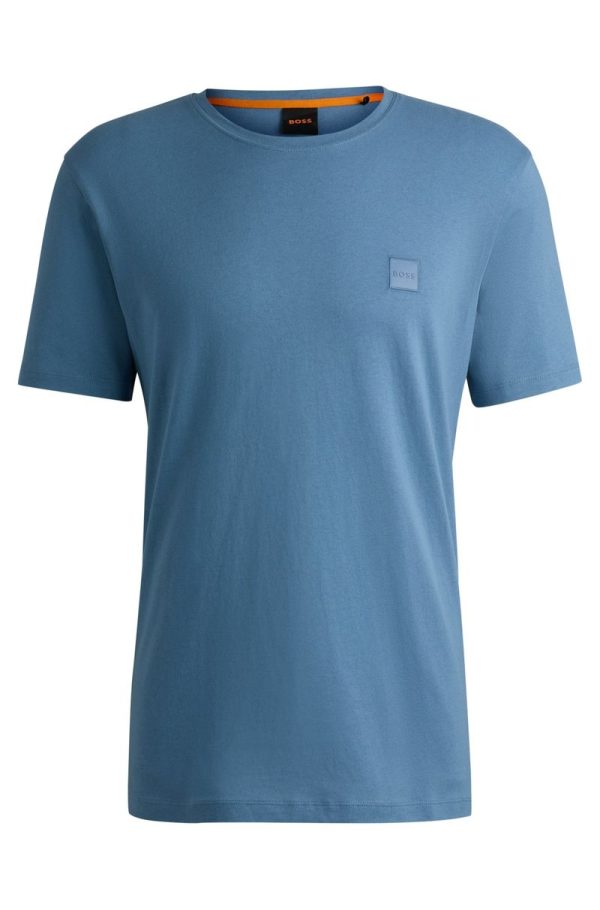 Camiseta Em Jersey De Algodão Com Emblema De Logo