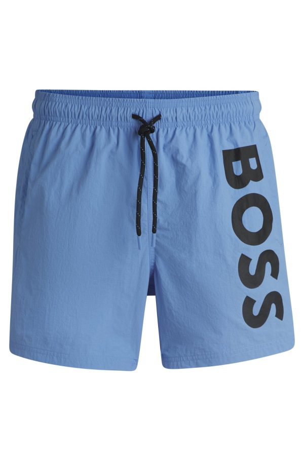 Shorts De Banho Forrados Com Estampa De Logo - Image 5