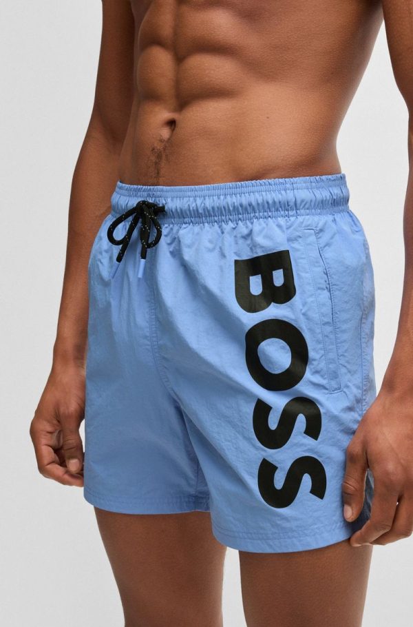Shorts De Banho Forrados Com Estampa De Logo - Image 2