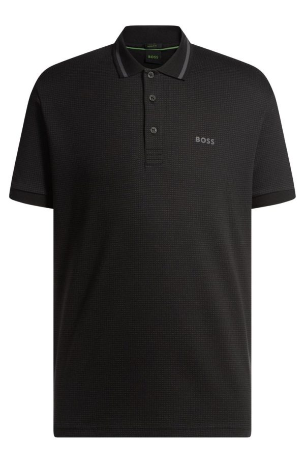 Polo Paddy Em Jacquard De Algodão