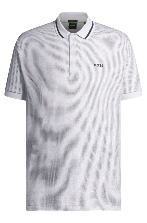 Polo Paddy Em Jacquard De Algodão