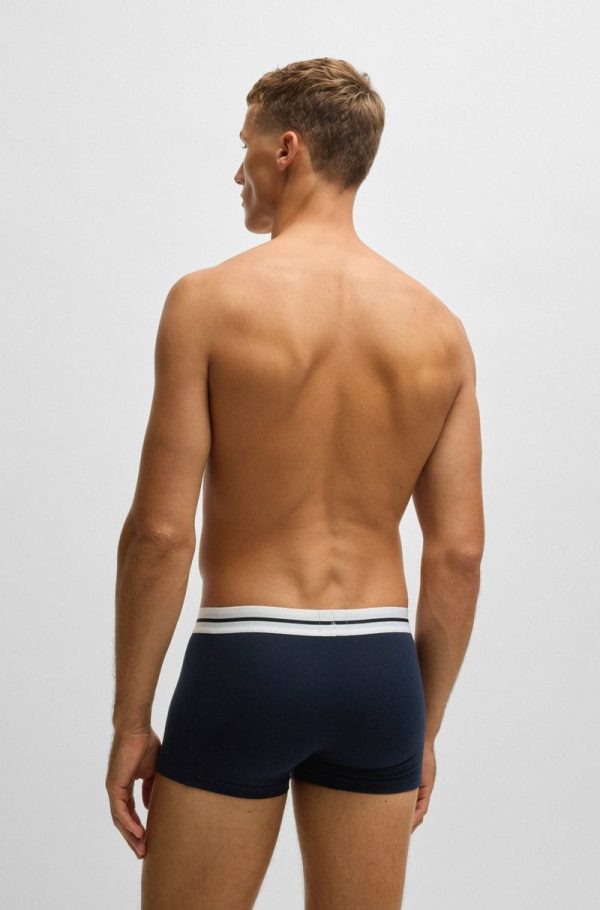Pack De Três Cuecas De Algodão Stretch Com Monograma - Image 4