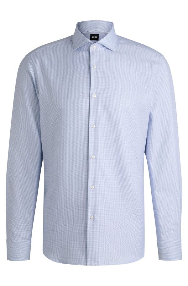 Camisa Regular De Algodão Estruturado