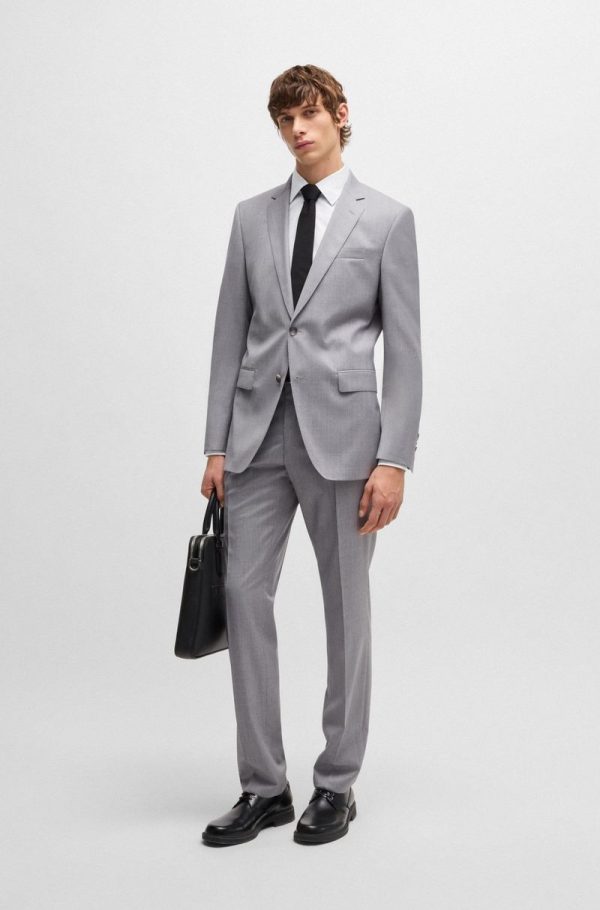 Camisa Slim Em Sarja De Algodão Às Riscas - Image 2