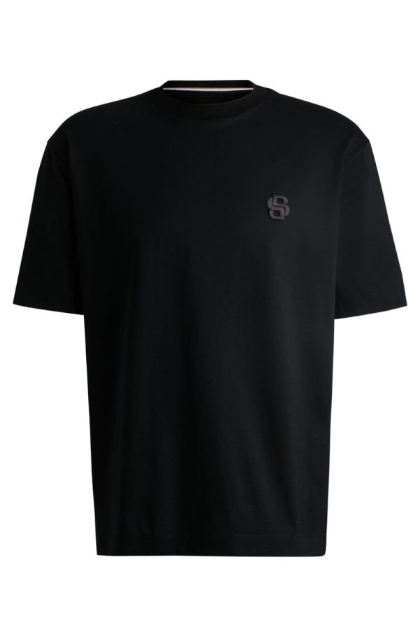 Camiseta De Algodão Mercerizado Com Monograma Double B - Image 2