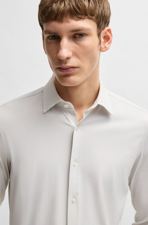Camisa Slim De Jersey Elástico Para Desempenho Microestruturado - Image 3