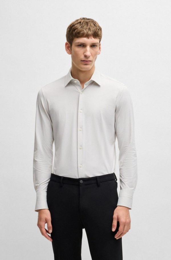 Camisa Slim De Jersey Elástico Para Desempenho Microestruturado - Image 4