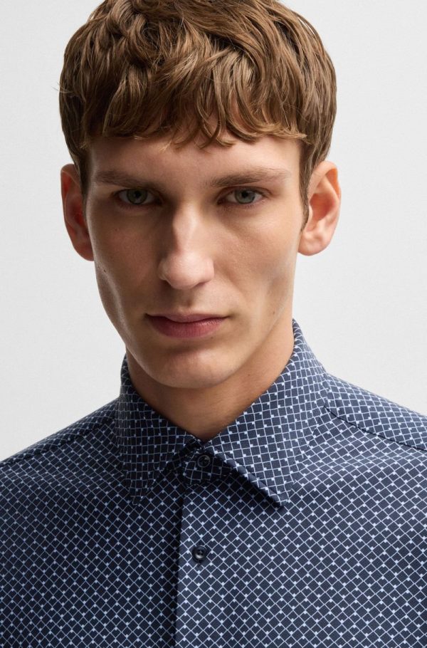 Camisa Slim De Desempenho Elástico Estampado - Image 3