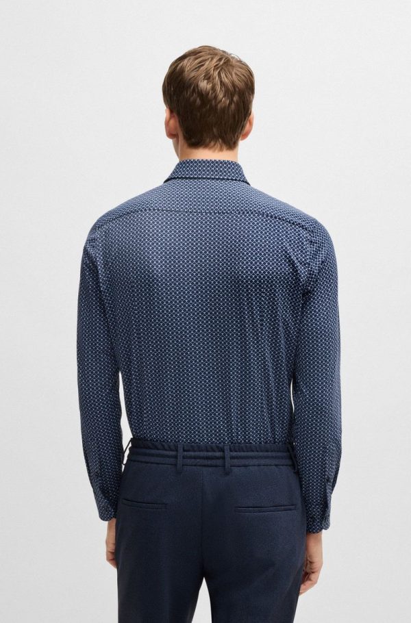 Camisa Slim De Desempenho Elástico Estampado - Image 5
