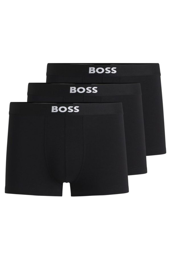 Pack Com Três Cuecas Boxer De Algodão Stretch Com Cós De Logo - Image 2
