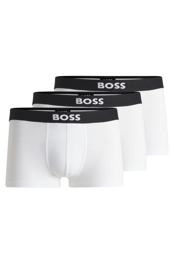 Pack Com Três Cuecas Boxer De Algodão Stretch Com Cós De Logo - Image 5