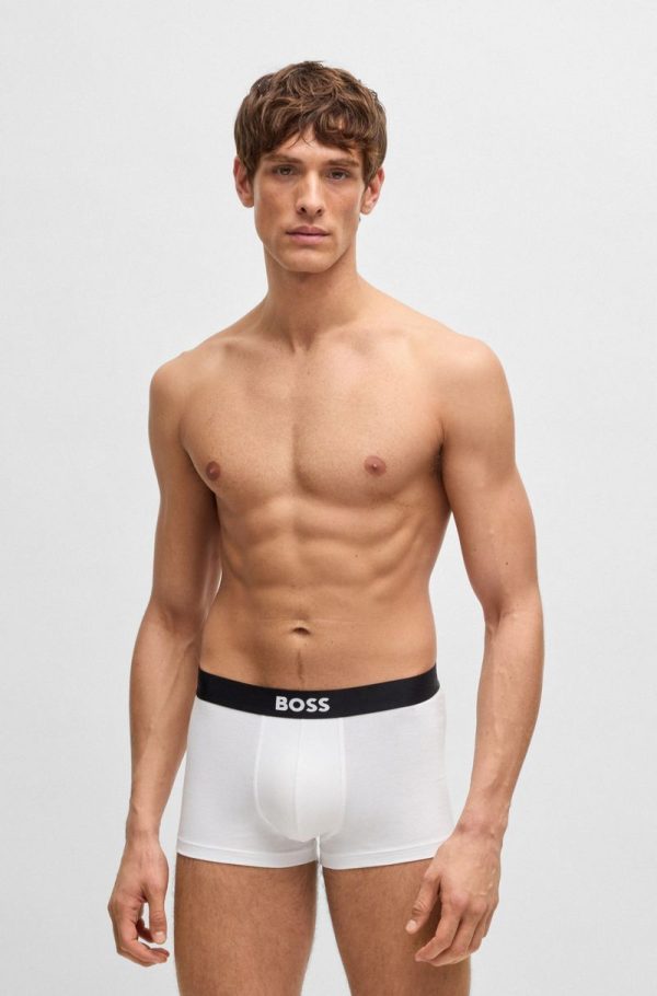 Pack Com Três Cuecas Boxer De Algodão Stretch Com Cós De Logo - Image 3