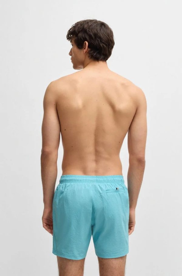 Shorts De Banho Com Logo Contrastante Em Tecido De Secagem Rápida - Image 10