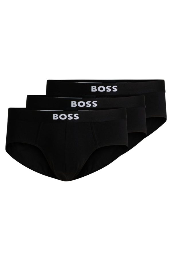 Pack Com Três Cuecas De Algodão Stretch Com Cós De Logo - Image 2