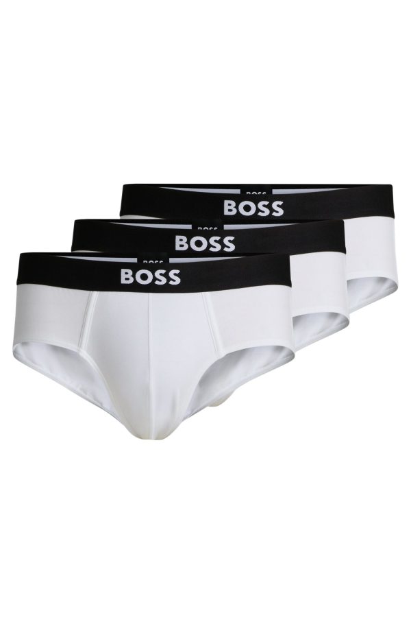 Pack Com Três Cuecas De Algodão Stretch Com Cós De Logo - Image 5