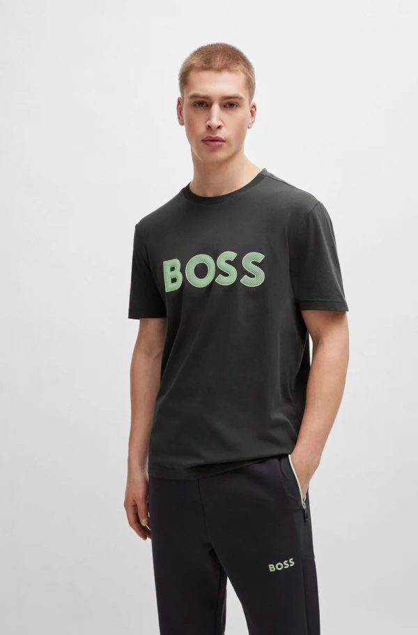 Camiseta Regular De Algodão Com Logo De Mesh - Image 5