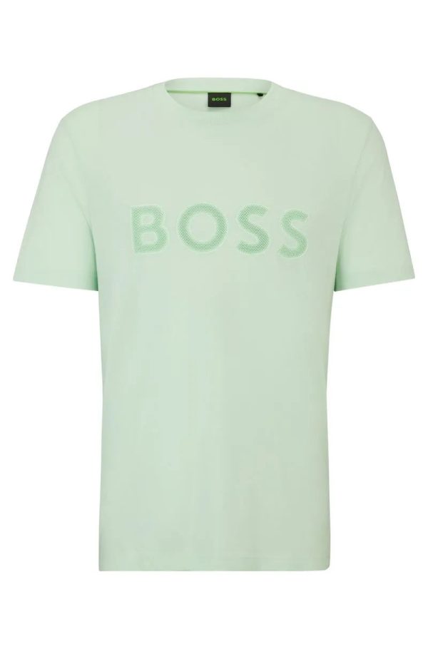 Camiseta Regular De Algodão Com Logo De Mesh - Image 2