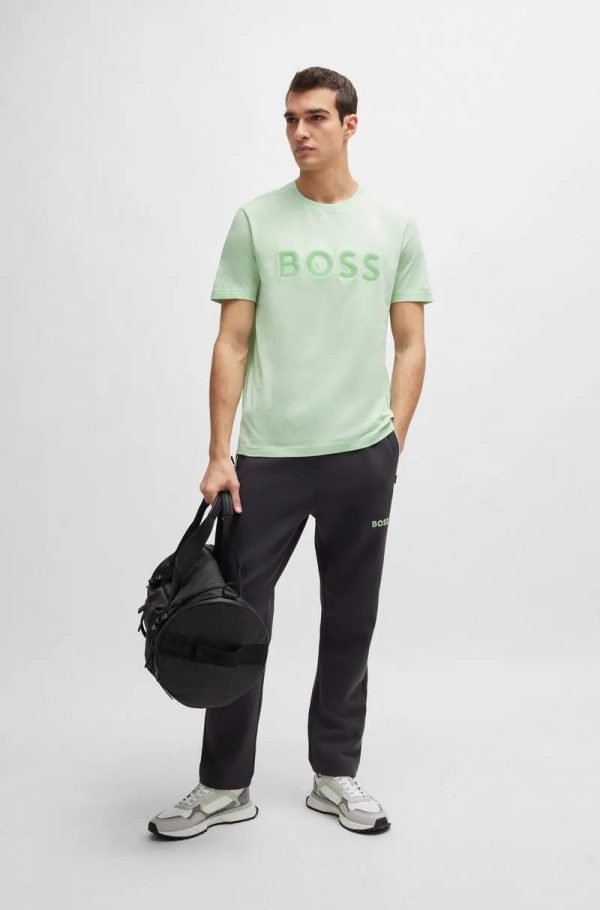 Camiseta Regular De Algodão Com Logo De Mesh - Image 6